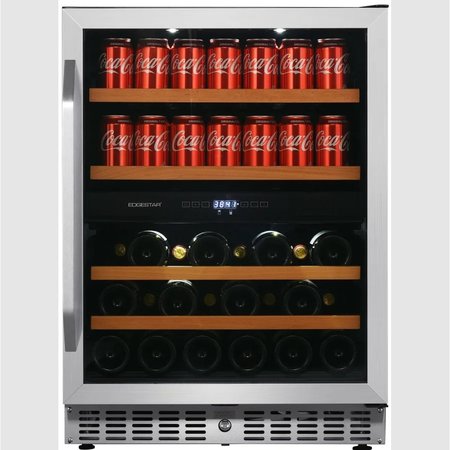 EDGESTAR 24 Inch Wide Wine and Beverage Cooler with Dual Zone Operation CWB8420DZ
